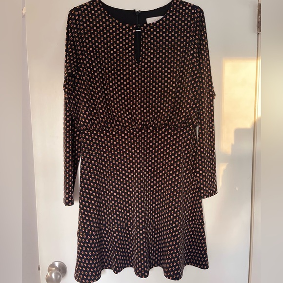 LOFT Bloom Keyhole Flounce Dress 4 - Picture 3 of 11